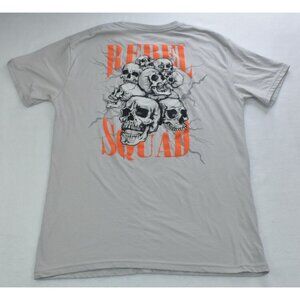 RGSTR Rebel Squad Men’s T-Shirt Size XL Gray Graphic Tee Short Sleeve
